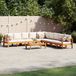 Maison Exclusive - Ensemble de meubles de jardin 6 pièces avec canapé et coussins, en bois d'acacia massif