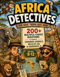 Africa Detectives - The Kids' Trivia Quiz Book: 200+ Multiple-Choice Questions to Explore Savannah Animals, Wildlife and Geography - For Ages 8-12