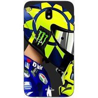 Maniacase Hoesje Samsung Galaxy j7 2018 super-moto Valentino Rossi MotoGP Helm