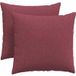 Coussin de canapé bordeaux 45 x 45 cm tissu