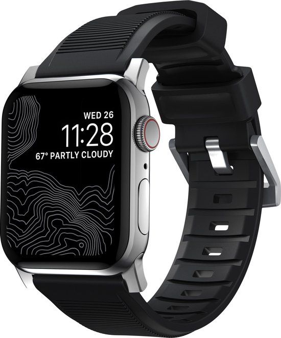 Nomad Rugged Band Zwart - Geschikt voor Apple Watch 45/49 mm