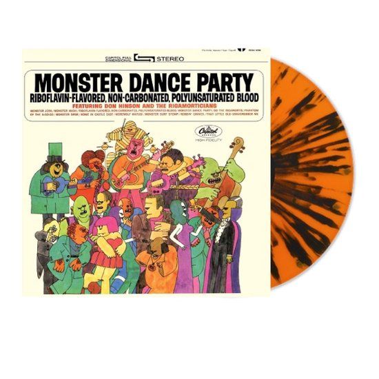 Monster Real Gone Music Monster Dance Party - LP Coloured Vinyl (splatter, oranje, zwart)
