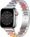Strap-it Bracelet de luxe pour Apple Watch - Résine d'acier inoxydable RVS - Argent