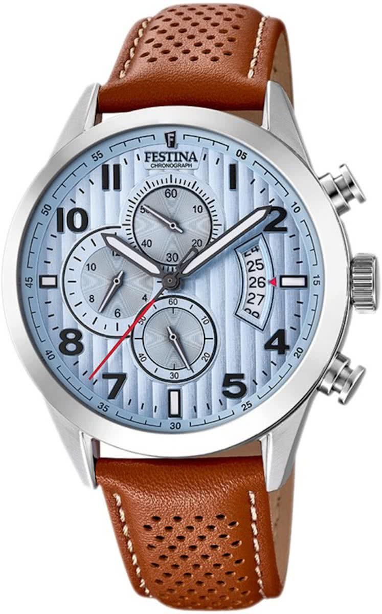 Festina F20271/4 Chronograaf Herenhorloge - Zilverkleurig - 43,5mm
