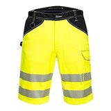 Portwest PW348 PW3 Broek Polyester Reflecterend Vijf zakken Vlekbestendig | Geel/Zwart, EN ISO 20471 Klasse 1, Versterkte Panelen, Driedubbel Gestikte Naden, Hamerlus, Hoge Zichtbaarheid, Polykatoen