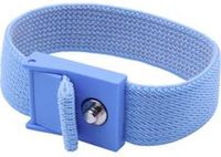 Quadrios ESD-armband Blauw Drukknop 4 mm