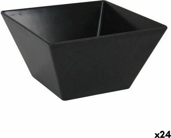 Aperitiefschaaltje La Mediterránea Melamine Antraciet 13 x 13 x 7 cm (24 Stuks)