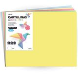 Cartulina m-office Cartulina de Colores, Cartulina Grande 50x65 cm de Colores Pastel, Cartulinas de Colores Pastel 180gr para Manualidades, Diseños Creativos y Proyectos de Arte (x25 hojas, surtido)