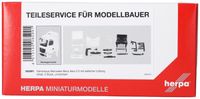 Herpa Accessoire Onderdelen Servicecabine Mercedes-Benz Actros Streamspace 2.3 met zijventilatie (2 stuks) in schaal 1:87, miniatuurmodel, kunststof