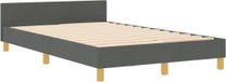 vidaXL Bedframe met hoofdeinde Donkergrijs 120 x 200 cm Stof