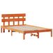 vidaXL Bedframe met hoofdeinde, gewaxt bruin, 120 x 190 cm, massief grenenhout
