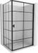 Mexen Mist-B Porte battante cabine de douche droite 80 x 120 cm, vitre noire, noir