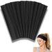 Styla Hair Hoofdbanden voor dames, elastisch, modieus, 10 stuks slipvaste hoofdbanden, geweldig voor spa, sport, yoga, pilates, hardlopen, sportschool, hoofdband, training (zwart)