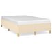 vidaXL Cadre de lit sans matelas, crème, 120x190 cm, tissu