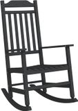 vidaXL Schommelstoel Zwart Kunststof 84 x 65 x 114 cm