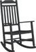 vidaXL Schommelstoel Zwart Kunststof 84 x 65 x 114 cm