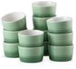 Happyment Happiq Gilded Bordenset – 12 delig – Groen Keramisch – Serviesset – Breakfast Plates