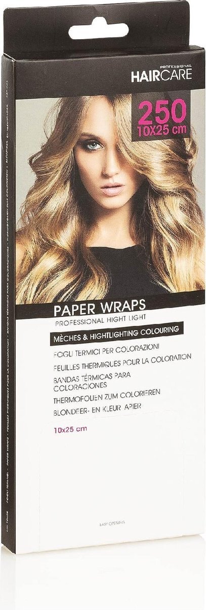 HairCare HBT Meche Papier - 250 Stuks - 10 x 25cm