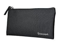Liderpapel Platte etui, breed, met ritssluiting, 200 x 100 mm, zwart.