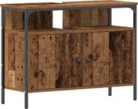 vidaXL Wastafelkabinet voor de badkamer Oud hout 80 x 30 x 60 cm