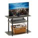 Furinno No Tools 3-Tier Entertainment Center Stand, TV Stands, TV Unit, TV Plank, Frans eiken/Zwart