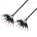Adam Hall Cables KMCO3PPM38 Multicore kabel 8 x 6,3 mm jack stereo naar 8 x 6,3 mm jack stereo 3 m