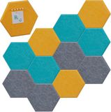 Relaxdays Set van 12 vilten prikborden - Creatief en veelzijdig