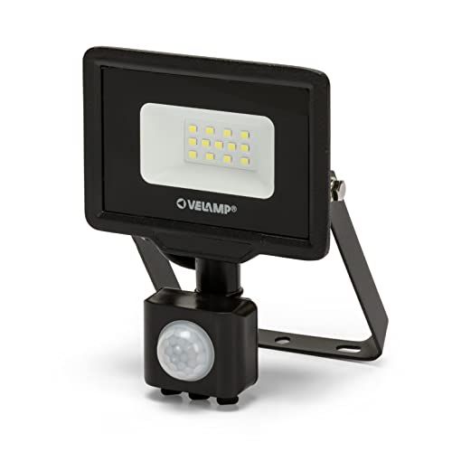 VELAMP PADLIGHT5 - LED schijnwerper - 10W - Zwart - 4000K - Met IR - IP44