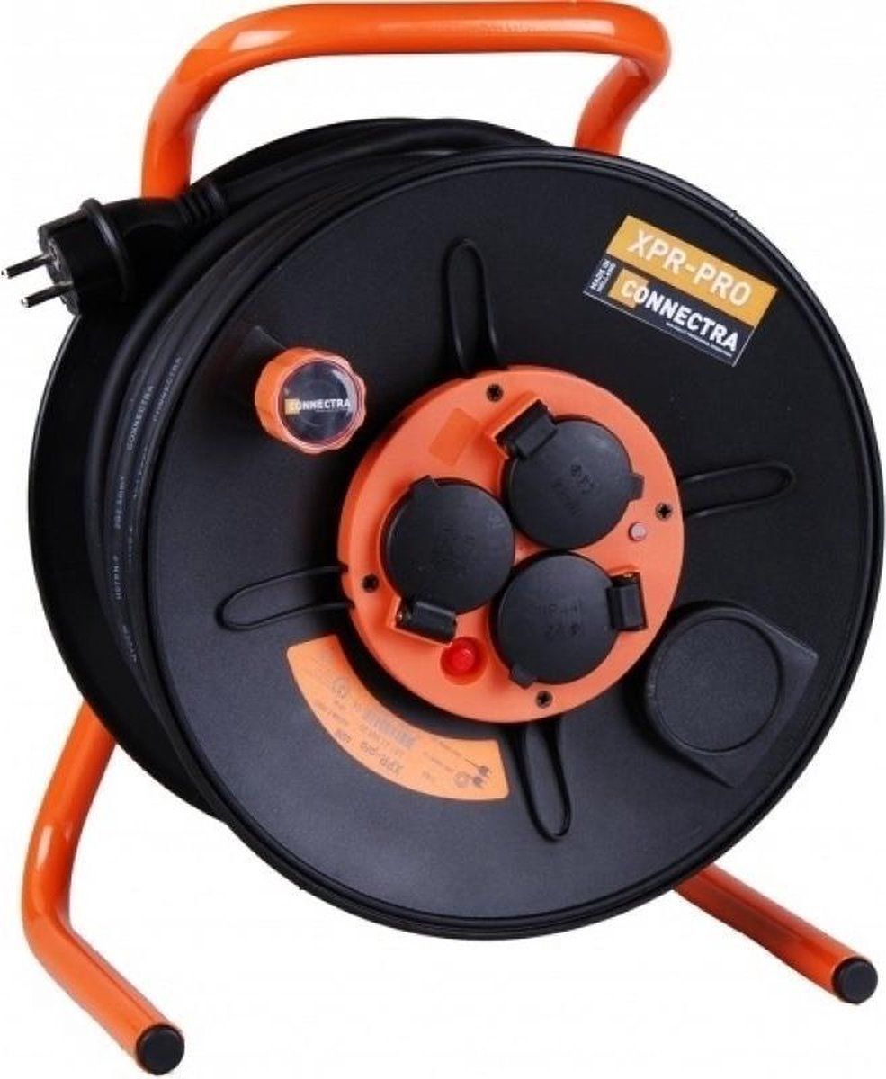 Connectra Kabelhaspel XP-Pro 40m - Oranje/Navy