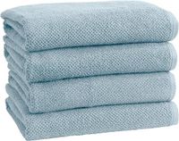 Simpli-Magic Popcorn Badhanddoeken met textuur (4 stuks, blauw)