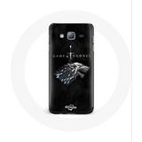 Maniacase Hoesje voor Samsung Galaxy J3 2016 Game of Thrones Seizoen 8 De IJzeren Troon Huis Stark Logo De winter komt eraan