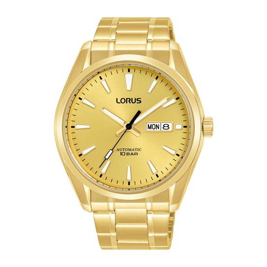 Lorus RL456BX9 Heren Horloge - Goudkleurig - Analoog - Staal - Automatisch