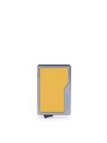 Piquadro MagSafe pop-up kaarthouder, uniseks, metaal en leer, Geel.