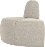 WOOOD Mojo Banc d'angle rond avec dossier - Bouclé - Beige Mélangé