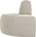 WOOOD Mojo Banc d'angle rond avec dossier - Bouclé - Beige Mélangé