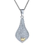 Orphelia Pendant + Chain Bicolor Zirconium ZH-4880
