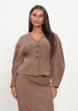 INWEAR Fariiw Vincentiw Mel Jacket Truien & vesten Dames - Sweater - Hoodie - Vest - Bruin - Maat XS