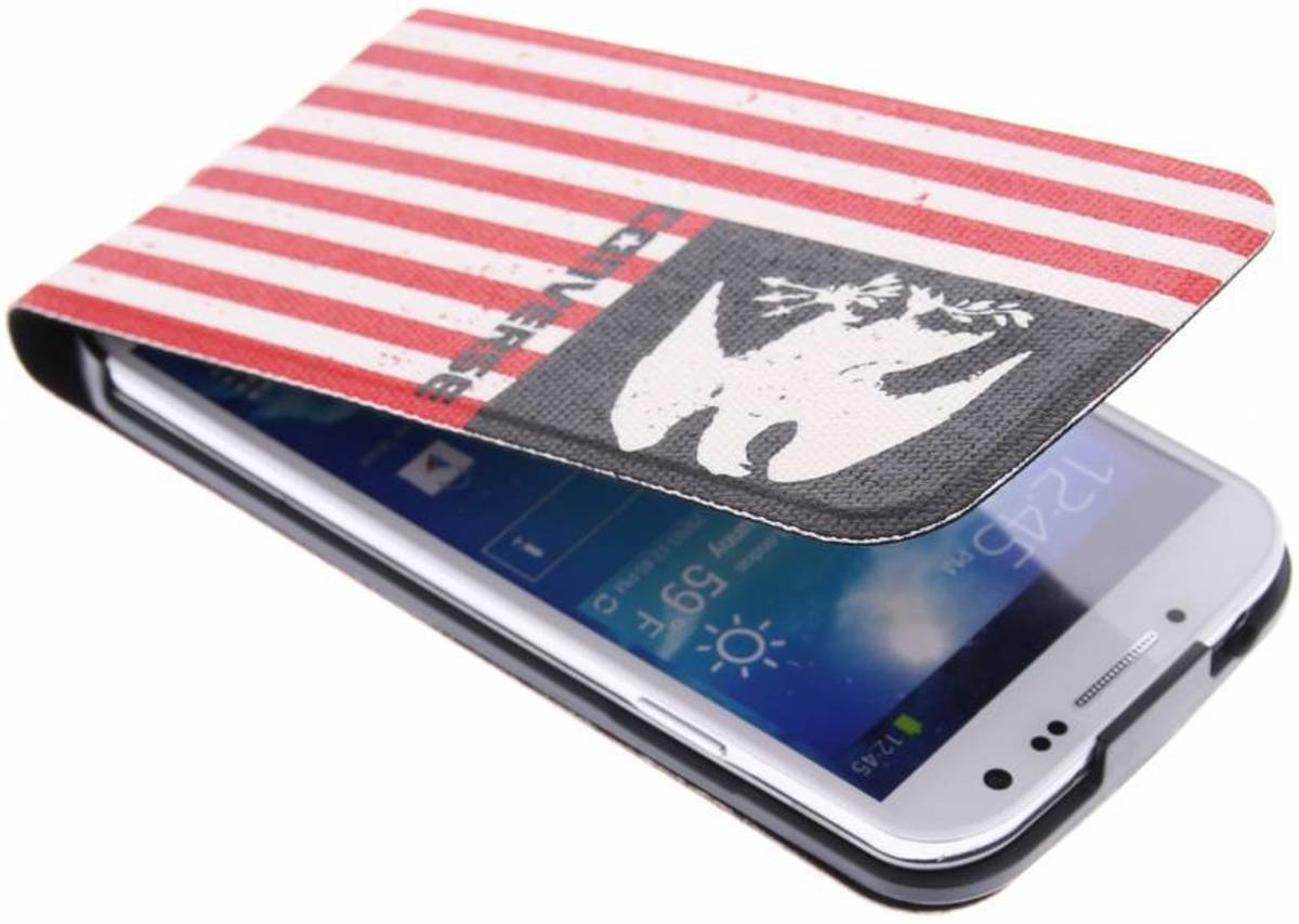 Converse Flip Case Samsung Galaxy S4 - Americana Telefoonhoesje