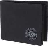 oxmox New Cryptan RFID Protect Querscheinbörse Circle Bloom Print Grey Black zwart