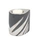 Dekohelden24 Moderne theelichthouder van keramiek, zilvergrijs, afmetingen: 7 x 9 x 9 x 9 cm, 213312, kandelaar 9 cm