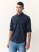 Next - Heren - Slim-fit Oxford-overhemd met lange mouwen - Blauw