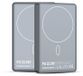 ZELURXX 10000 mAh batterie externe avec chargement sans fil magnétique, chargeur rapide USB-C 22,5 W avec Power Delivery, pour smartphone, gris