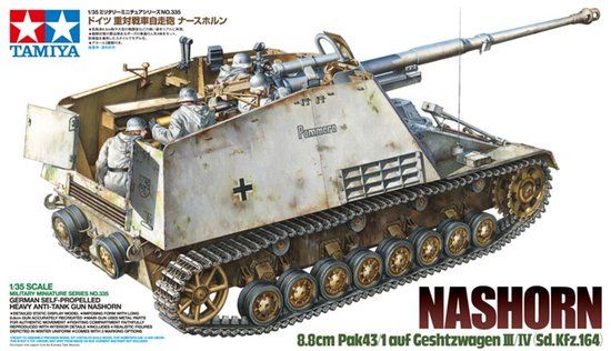 Tamiya Modelbouwpakket Militaire voertuigen - 35335 Nashorn 8.8cm Pak43/1 auf Geschützwagen III/IV(Sd.Kfz.164) Plastic - 1:35