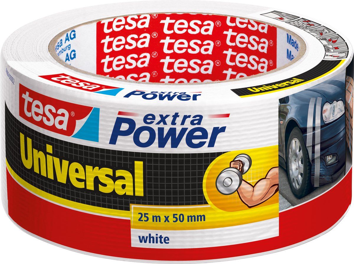 tesa reparatietape Extra Power 'Universal' wit 25 m x 50 mm
