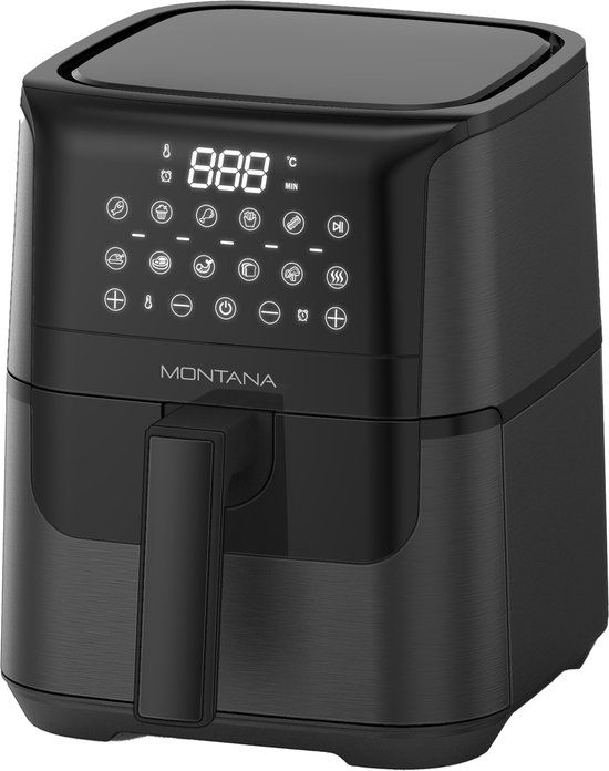 Montana MF-340 Compact Air Fryer - 4L - 12 Programs - Black