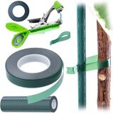 KADAX Bindband voor bindtang, set van 20 rollen, elk 11 mm x 25 m, tape voor plantbindmachine, kunststof plantentape, bindrollen (groen)