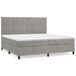 VidaXL Boxspringbed met matras, fluweel, lichtgrijs, 200x200 cm