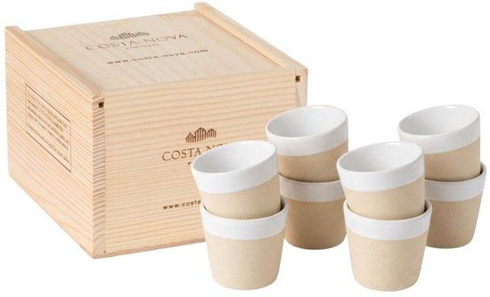 Costa Nova Grespresso Nature Espresso Kopjes Wit 80 ml - 8 stuks