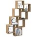 vidaXL Wandschap kubus 90x15x119,5 cm bewerkt hout artisanaal eiken