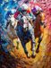 Elzusha - Peinture Diamant 5D Course de Chevaux Ensemble Complet pour Adultes